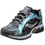 Saucony Women's ProGrid Xodus Running Shoe,Black/Silver/Blue,8.5 M