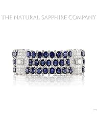 39.013ct Natural Oval Blue Sapphires set in Platinum Bracelet with 9.02cts of diamonds