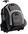 LSU Tigers Rolling Backpack Deluxe Gray LSU - Our Best Backpacks Bags with Wheels or School Trolley Bags Carry-Ons - Unique Gifts