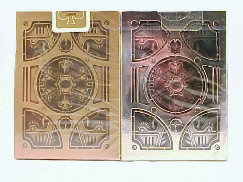 2 Decks Bicycle Steampunk Standard Poker Playing Cards Silver & Bronze