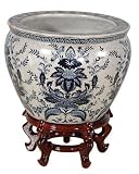 Blue & White Fish Bowl STAND