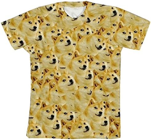 Women Funny doge shiba inu short sleeve 3D T Shirt Clothing t-shirt (L)