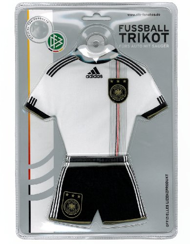 Mini Kit Fussball Trikot f&uuml;rs Auto mit Sauger, Deutschland-Design, 20x28,8x1 cm