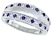 1.30ct Sapphire and Diamond Band in 14Kt White Gold