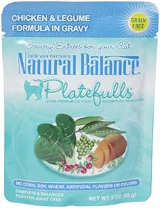 Natural Balance Platefulls Chicken & Legume Formula in Gravy Cat Food - 24x3 oz Natural Balance Platefulls Chicken & Legume Formula in Gravy Cat Food - 24x3 oz