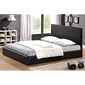 Bond Rinderleder Lederbett in 180 x 200 cm +Lattenrost Leder Bett Doppelbett Polsterbett schwarz +Stoff +Polster - sch�ner als ein Wasserbett - Ehebetten schlafen M�bel Betten 2011