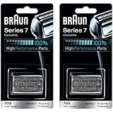 BRAUN 70S 9000 Series 7 Pulsonic Prosonic Shaver Foil & Cutter Head Replacement Cassette Cartridge, 2 Pack