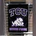 TCU Horned Frogs Black Garden Flag and Yard Banner