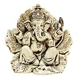 Cream and Brown Ganesh Statue on Leaves