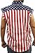 USA Flag Sleeveless Denim Shirt-2XL