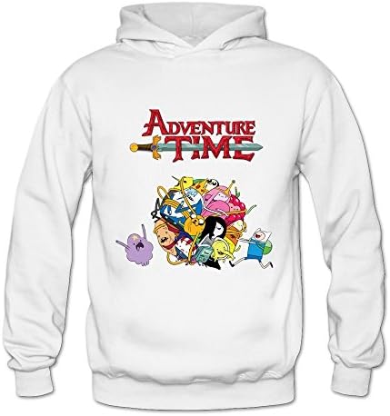 Feimeihua Women's Adventure Time Art Hoodies Sweatshirt Size S US White