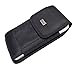 AISCELL Hip Holster for Cellphone,Durable Black Canvas Nylon Pouch Holster Case and Cloth, Compatible for Droid Turbo with Hybrid Protective Cover Silicone Skin Cover Case