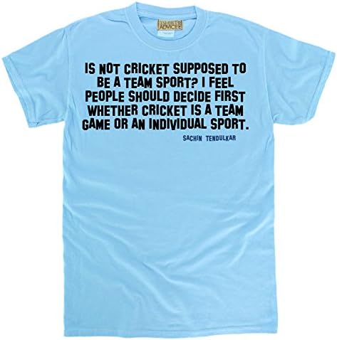 Sachin Tendulkar T-shirts - Is not cricket - Indian Quotes Tshirts Unisex-2X-Large-Blue