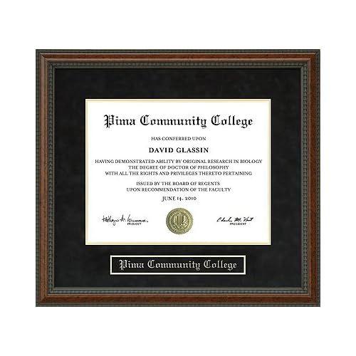 Pima Community College Diploma Frame