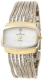 AK Anne Klein Women's 108401MPTT Diamond Accented Two-Tone Chain Bracelet Watch
