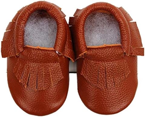 Infant Shoes,Tevies® 0-24M Baby Tassels Decor Firstwalkers Soft Sole Anti Slip Leather Toddler Shoes (Age:12~18 month, Chocolate)