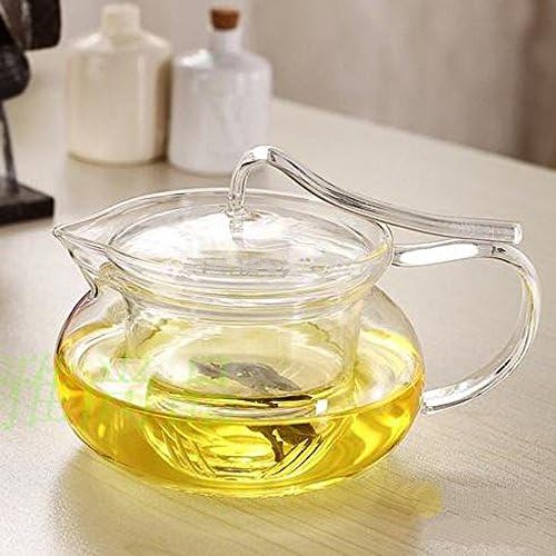 Brightea Clear Glass Tea Teapot with Infuser and Special Designed Lid (450ml, 15 fl. oz)
