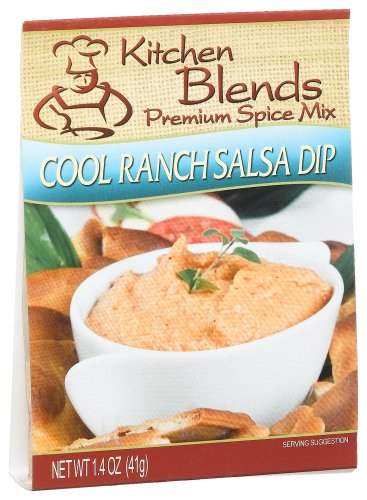 Kitchen Blends Cool Ranch Salsa Dip Mix, 1.4-Ounce Packages (Pack of 4) by Kitchen Blends
