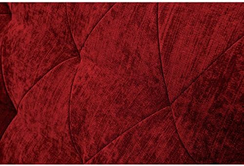 Modern Hour Glass Red Green Brown Fabric Accent Chair Includes Scented Candle Tart (velvet grenadine)