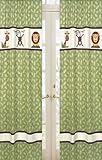 Jungle Time Green Leaf Print Window Treatment Panels by Sweet Jojo Designs - Set of 2