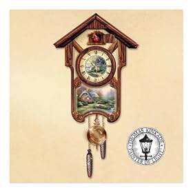 Thomas Kinkade Timeless Memories Wall Cuckoo Clock