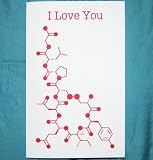 Oxytocin Red Molecular Greeting Card - I Love You