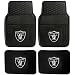 NFL Oakland Raiders Car Floor Mats Heavy Duty 4-Piece Vinyl - Front and Rear