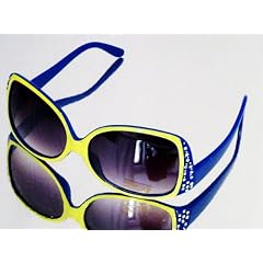 DAMEN SONNENBRILLE STRASS IN BLAU