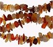 36 inch Endless Chip Necklace (approx. 8mm) - Red Agate