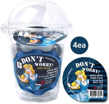 [SNP Cosmetic] Don't worry! Apple mint Pore Wash off Pack (Blackhead, Sebum Care) 8g x 4ea