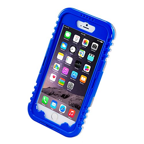 iPhone 6 Plus Waterproof Case, iThroughTM iPhone 6 Plus Waterproof Case, Dust Proof, Snow Proof, Shock Proof Case, Heavy Duty Carrying Cover Case for iPhone 6 Plus, iPhone 6S Plus (Blue)