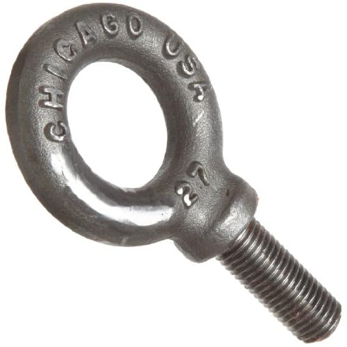 Jergens 18565 Shoulder Eye Bolt with Mill Finish, C 1030 Steel