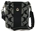 AUTHENTIC COACH SIGNATURE STRIPE SWING PACK 42246 (BW/Black)