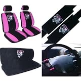 51hQ8oUXZpL. SL160  11PC Pink Lady Skull Seat Cover Combo Kit