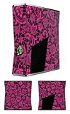 Design Skins for Microsoft Xbox 360 Slim - Dark Pink Embroidery Design Folie