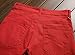 Men's Red Ripped Stretch Skinny Straight Cut Slim Fit Jeans Pants with Zipper Red W30