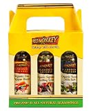 Red Monkey Foods Favorites Grinder 3 Piece Gift Set, Signature Grilling Spice-Tuscan Hills Salt-Hot Pepper Blend,