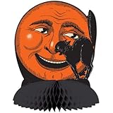 Beistle Cat and Moon Centerpiece, 9-3/4-Inch