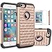 iPhone 6S Plus Case, iPhone 6 Plus Case, Elegant Choise Hybrid [Dual Layer] Armor Studded Rhinestone Crystal Bling Case Cover for (5.5 inch) iPhone 6S Plus/iPhone 6 Plus (A Rose Gold+Black)