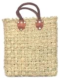 Moroccan Straw Summer Beach / Shopper / Tote Bag 12 X 10 X 14