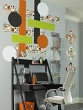 Brewster Go Retro Orange Stripe Wall Pops, Single Strip