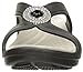 crocs Women's Sanrah Beaded Wedge, Black/Platinum, 9 M US
