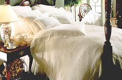 Empress Silk Matelasse Pillow Sham - King - Ivory