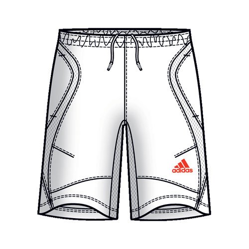 Adidas Yoc Bermuda weiß/orange HW07 Hosen kurz