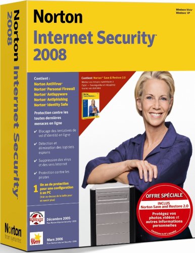 Norton Internet Security 2008 (1 poste) + Norton Save & Restore 2.0 (1 poste)