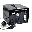 Goldsource® STU-1000 Step Up/Down Voltage Transformer Converter - AC 110/220 V - 1000 Watt