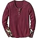Legendary Whitetails Ladies Trophy Hunter Thermal Henley Rusty Maroon Large