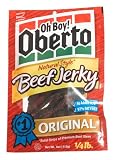Oh Boy! Oberto Natural Style Beef Jerky Original, 4-Ounce Packages (Pack of 6)