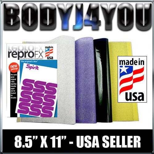 Tattoo Thermal Stencil Transfer Paper (100 Pack) by BodyJ4You - Free Shipping