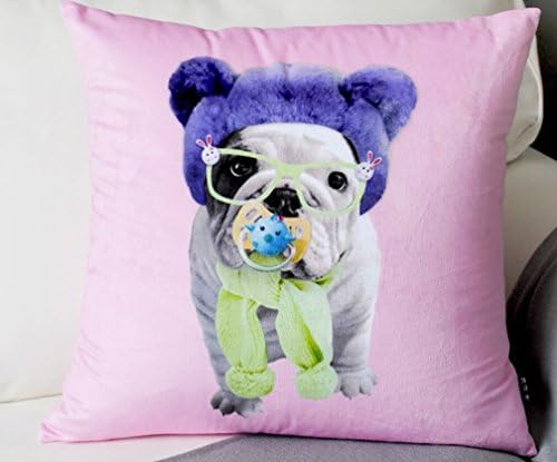 Speaking Life Home Decorative Throw Pillow with Cute Cartoon Pattern Comfy Sofa Cushion Square Nap Pillow, 45*45cm (45*45cm(Pillow Case), pink)